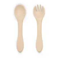Petite&Mars Take&Match Silicone Cutlery príbor Desert Sand 6 m+ 2 ks