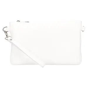 Dámska kožená plesová listová kabelka Italia Tea - biela