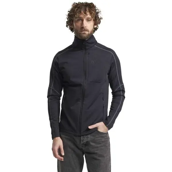 TENSON TXLITE FULL ZIP Pánská funkční mikina, černá, velikost