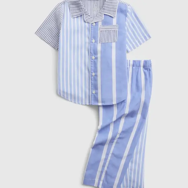 Svetlomodré chlapčenské pruhované pyžamo GAP