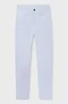 Dětské kalhoty Mayoral slim fit basic bílá barva, hladké, 520