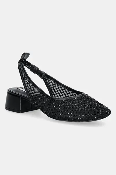 Lodičky Steve Madden Smitten černá barva, na podpatku, s odkrytou patou, SM11003213