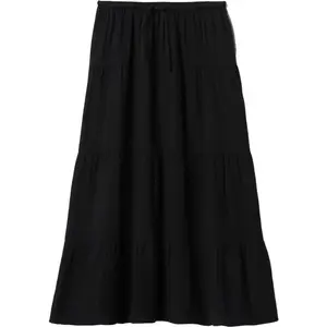 GAP GAUZE TIERED Dámská sukně, černá, velikost