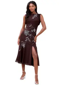 Lipsy Šaty  hnedá / biela