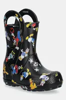 Holínky Crocs MICKEY FRIENDS HANDLE IT BOOT KIDS černá barva, 211146
