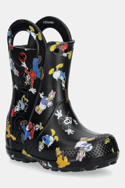 Holínky Crocs MICKEY FRIENDS HANDLE IT BOOT KIDS černá barva, 211146