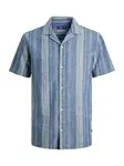 JACK & JONES Košeľa 'JPRBLUSUMMER'  modrá denim / biela