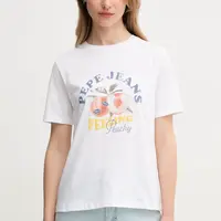 Bavlněné tričko Pepe Jeans VENUSA bílá barva, PL506056