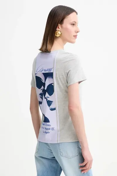 Tričko Guess šedá barva, W5GI09 K5JK1