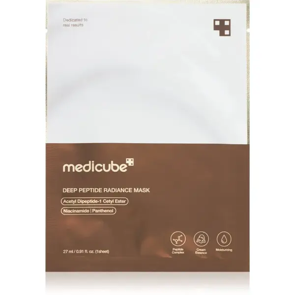 medicube Deep Peptide Radiance Mask hydratační plátýnková maska zvyšující elasticitu pleti 27 ml