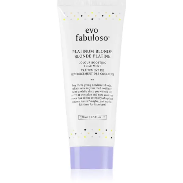 EVO Fabuloso Colour Boosting Treatment kondicionér pro zvýraznění barvy vlasů odstín Platinum Blonde 220 ml