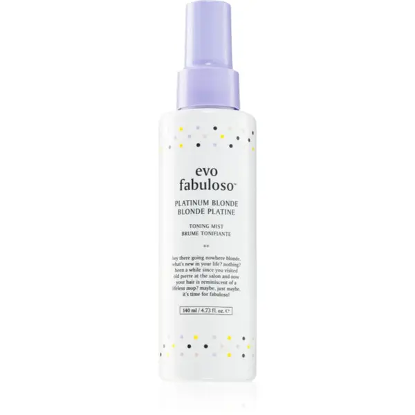 EVO Fabuloso Platinum Blonde Ton Mist sprej na vlasy neutralizujúci žlté tóny 140 ml