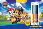 Kreslící set s pastelkami Tlapková patrola