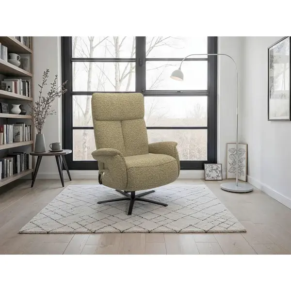 Sit & More RELAXAČNÍ KŘESLO, textil, olivově zelená