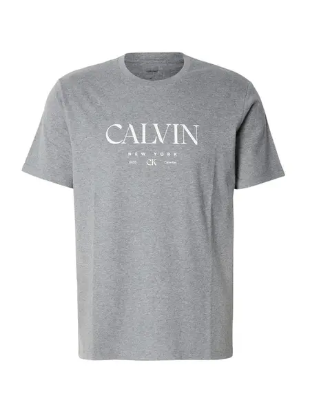 Calvin Klein Tričko '20S'  sivá melírovaná / biela