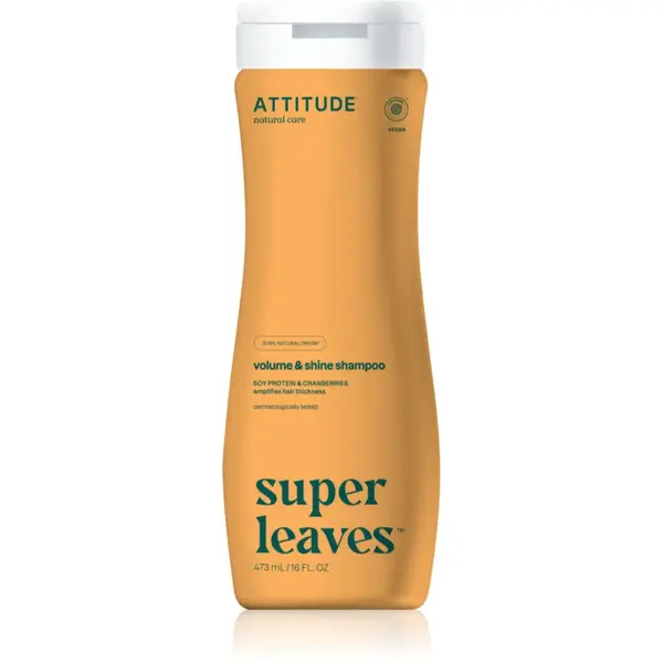 Attitude Super Leaves Volume & Shine šampon pro objem a lesk sójový protein a brusinky 473 ml