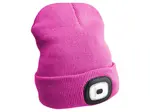 Čepice s čelovkou 45 lm, nabíjecí USB, univerzální velikost, černá - SIXTOL Barva: růžová