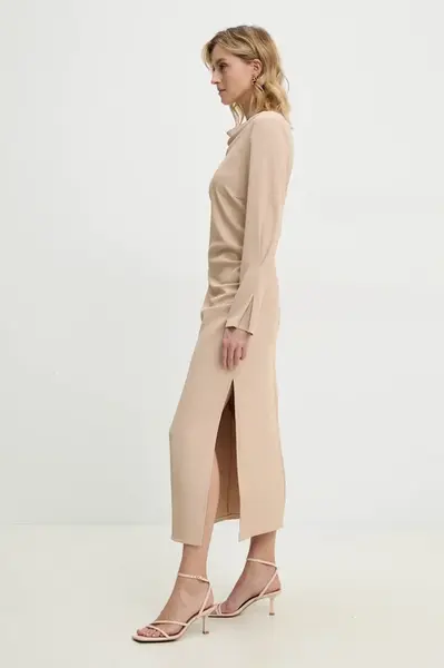 Šaty Answear.LAB béžová barva, midi
