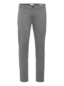 !Solid Chino nohavice 'Dave'  sivá / tmavosivá