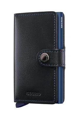 Kožená peněženka Secrid černá barva, M-Black-Navy