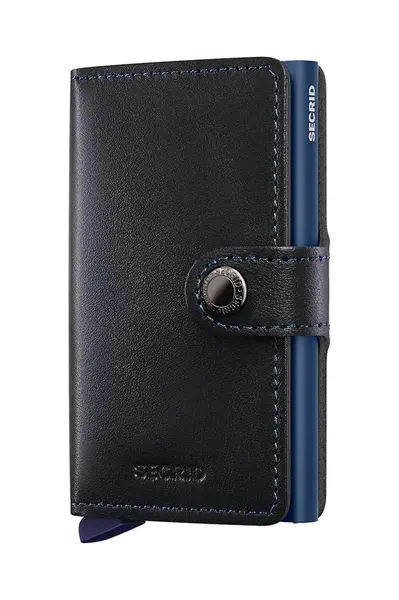 Kožená peněženka Secrid černá barva, M-Black-Navy