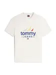 Tommy Jeans Tričko 'SAILING'  krémová / tmavomodrá / žltá / červená