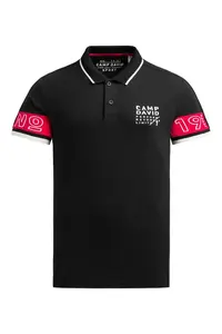 CAMP DAVID Tričko  červená / čierna / biela