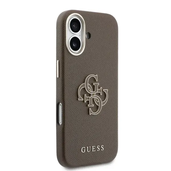 Zadní kryt Guess PU Resin Logo pro Apple iPhone 17, hnědá