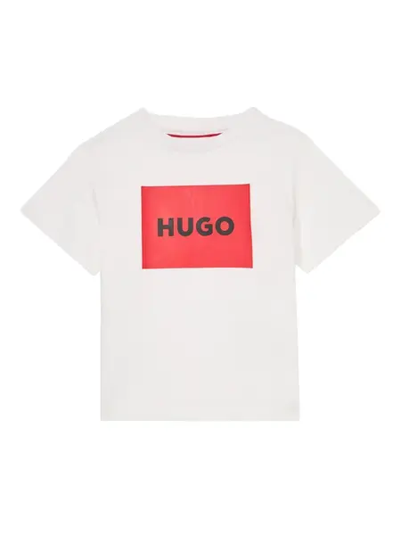 HUGO Tričko  červená / čierna / biela