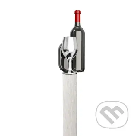 3D kovová zberateľská záložka – miniatúra – Víno & pohár