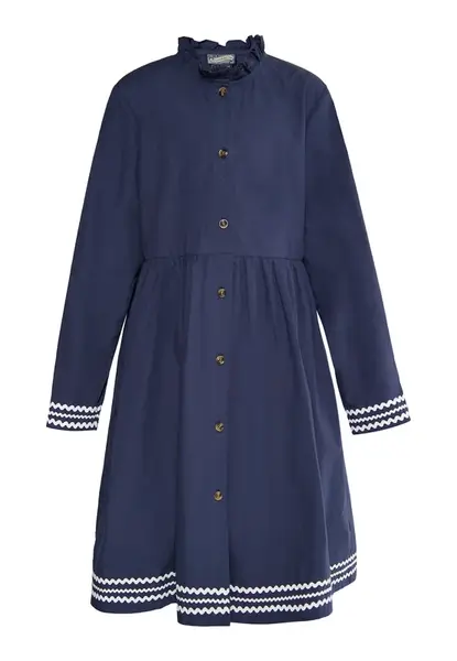 DreiMaster Vintage Šaty  námornícka modrá / biela