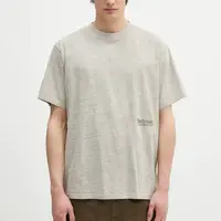 Tričko Barbour Barbour Calton Linen Blend OS Fit T-Shirt pánské, béžová barva, s aplikací, MTS1404