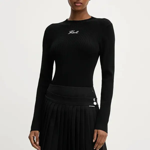 Svetr Karl Lagerfeld dámská, černá barva, A3W18025