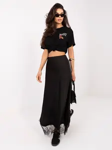 Černé bavlněné triko s nápisem