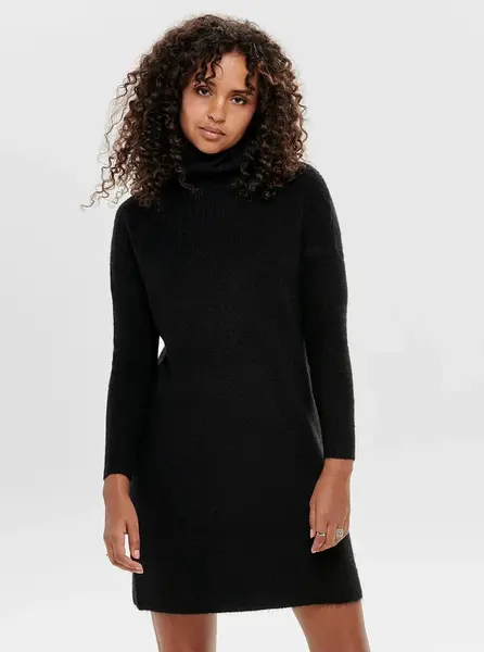 Černé svetrové šaty s rolákem ONLY Jana - Dámské