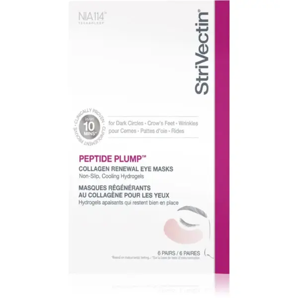 StriVectin Peptide Plump™ Collagen Renewal Eye Mask hydrogelová maska na oční okolí 6 pár
