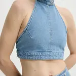 Džínová blůza Nanushka ARINA dámská, modrá barva, hladká, NW25RSTP09053