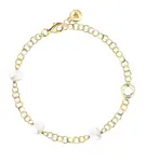 Morellato Výrazný pozlacený náramek s říčními perlami Perla SXU48