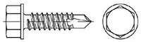 MDtools Šrouby samovývrtné TEX DIN 7504K, 6hranné, pozinkované, různé rozměry Velikost: 4.2x19 mm