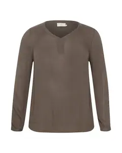 KAFFE CURVE Blúzka 'Ami'  hnedá