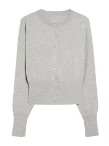 Bershka Kardigán  sivá melírovaná