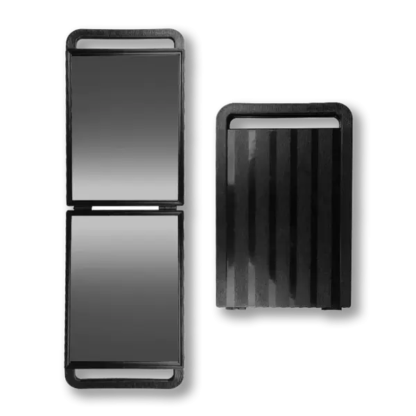 Dvojité skladacie kadernícke zrkadlo BDS Black Hairdressing mirror