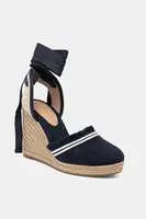Espadrilky Tommy Hilfiger FRINGE CANVAS HIGH WEDGE