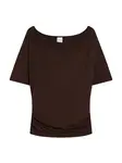 Bershka Tričko  tmavohnedá