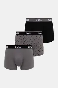BOSS boxerky pánske bavlnené s elastanom Trunk 3P Power Desig 3-pak