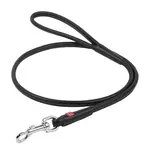 Okrúhle kožené vodítko čiernej farby 122cm, Šírka: 4 mm