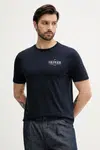 Bavlněné tričko Tommy Hilfiger pánské, tmavomodrá barva, s potiskem, MW0MW39355