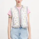 Oboustranná vesta Pepe Jeans dámská, béžová barva, přechodná, PL402604