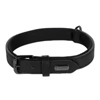 Kožený obojek pro psy Flamingo Binti černá - S