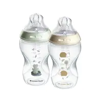 Tommee Tippee Natural Start Samosterilizační kojenecká lahev s Anti-colic savičkou Střední průtok 3m+ 340 ml 2 ks ježek